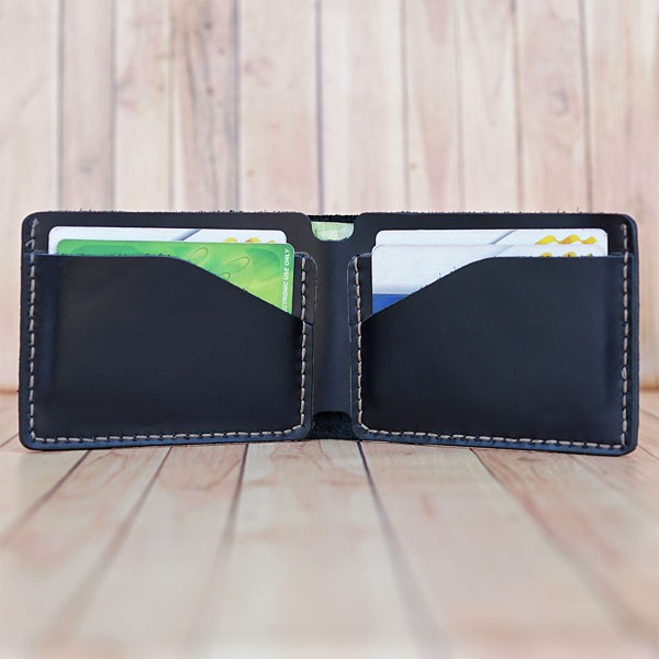 Jayuwan JYB04 Dompet Pria Kulit Sapi Asli Handmade Warna Hitam Istimewa