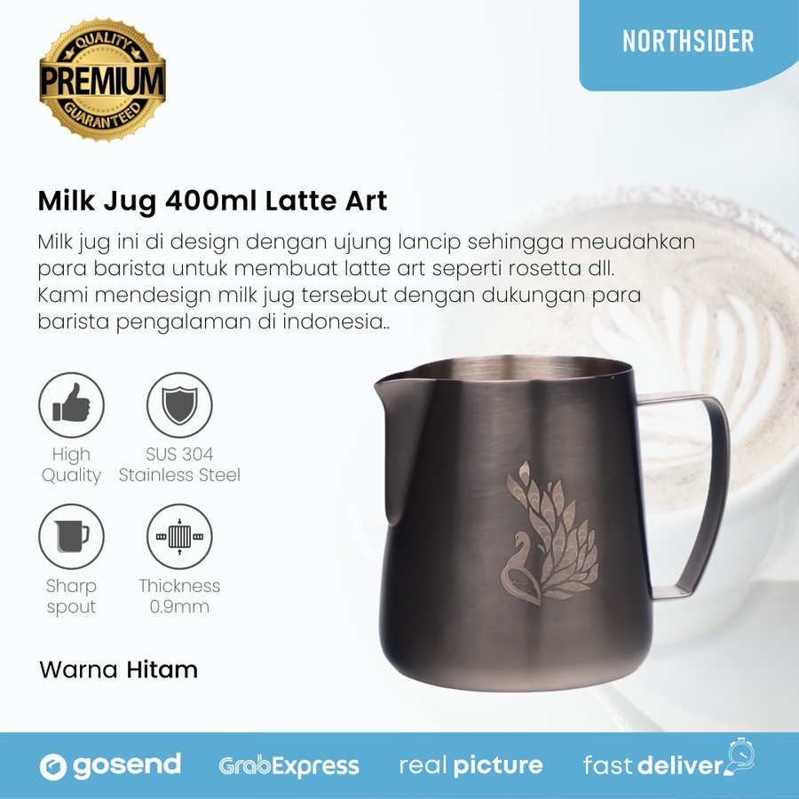 MILK JUG PROFESSIONAL LATTE ART 400ML &amp; 600ML