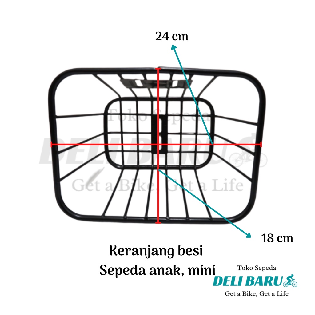 Deli baru Keranjang besi hollow tebal sepeda anak mini