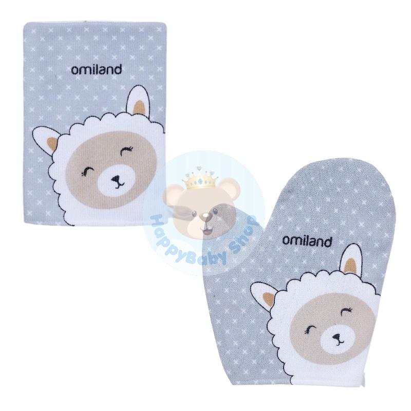 Omiland Washlap Tangan Motif Sloth // Alpaca WASLAP handuk lap mandi bayi