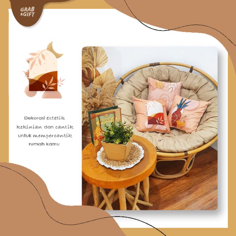 SARUNG Bantal Sofa Motif Boho Aesthetic 40x40cm Minimalis Estetik Scandinavian Mediteranian Cushion Cover Grabandgift