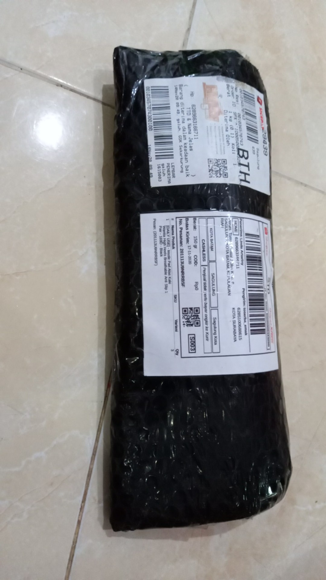 [daily Use] - Insole Pad Alas Kaki Wanita High Heels Breathable Anti Slip 1 Pair - 169d - Black