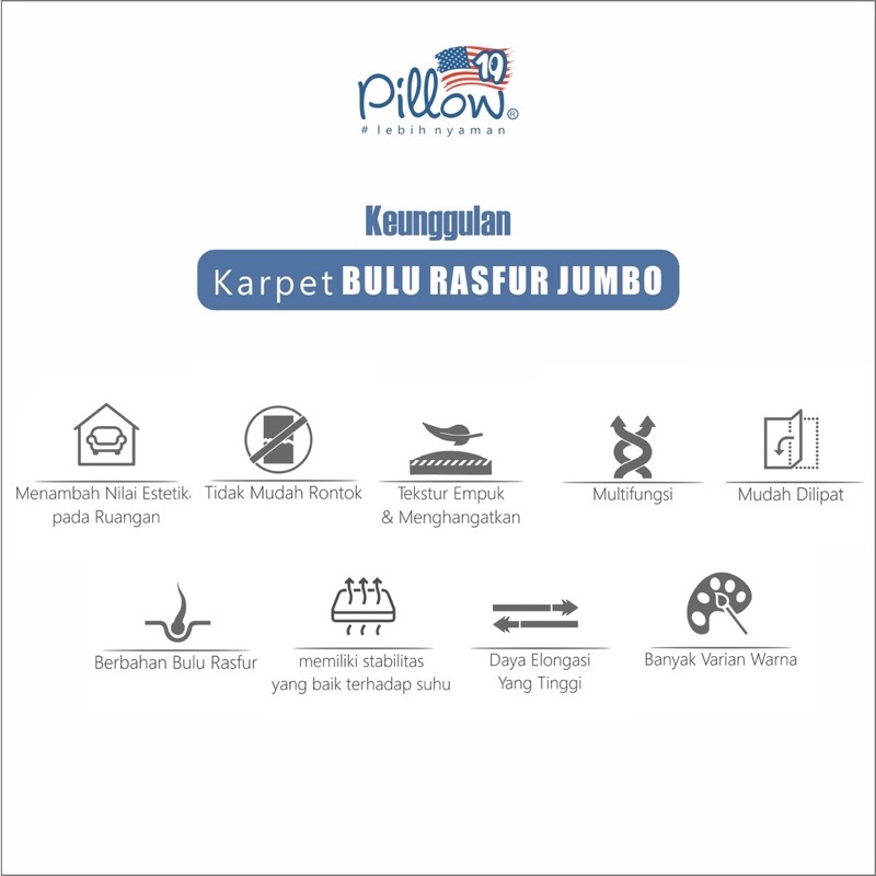 109 pillow - Karpet Bulu Rasfur JUMBO PREMIUM Bulu Lebih Tebal &amp; Panjang