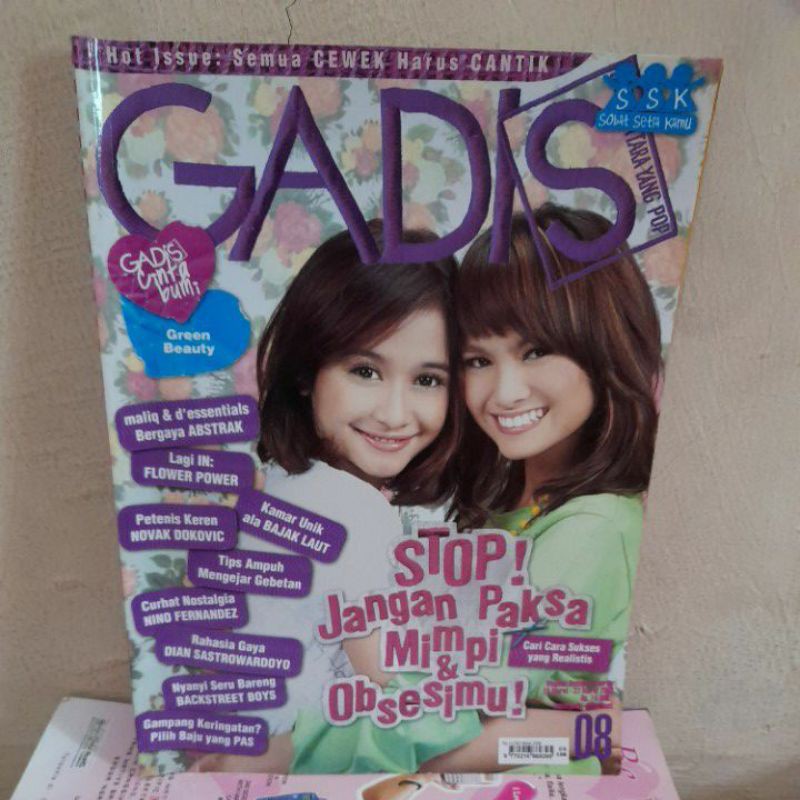 Majalah Gadis cover Laudya Cynthia Bella dab Acha Septriasa edisi 18-27 Maret 2008