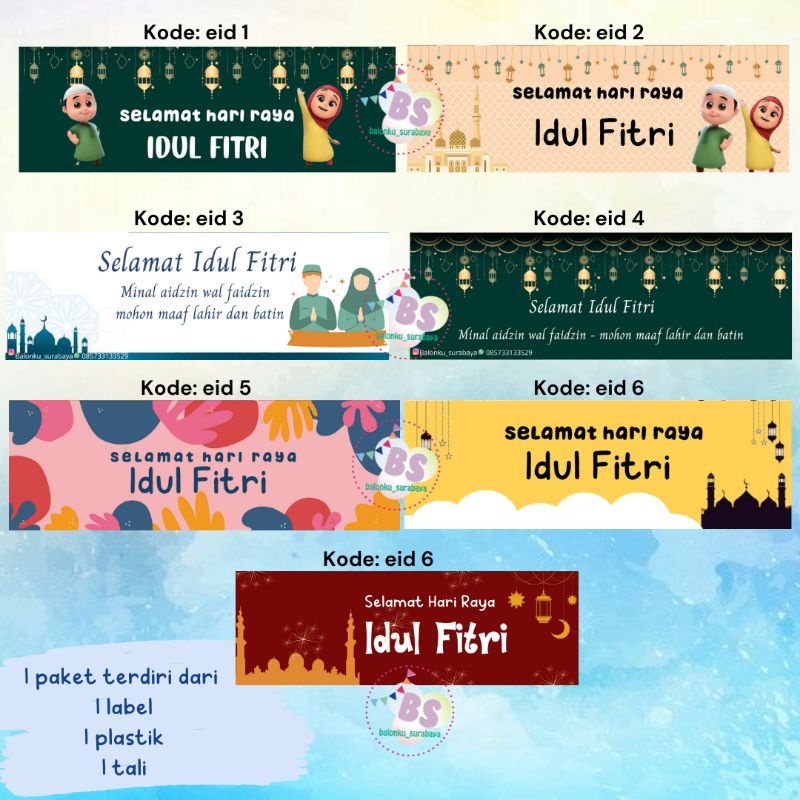

set label plastik snack lebaran hari raya idul fitri