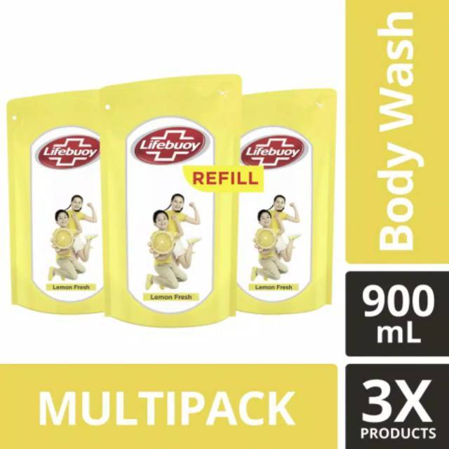 Sabun Cair Lifebuoy - Lemon Fresh 900ml Multi Pack (3Pcs)