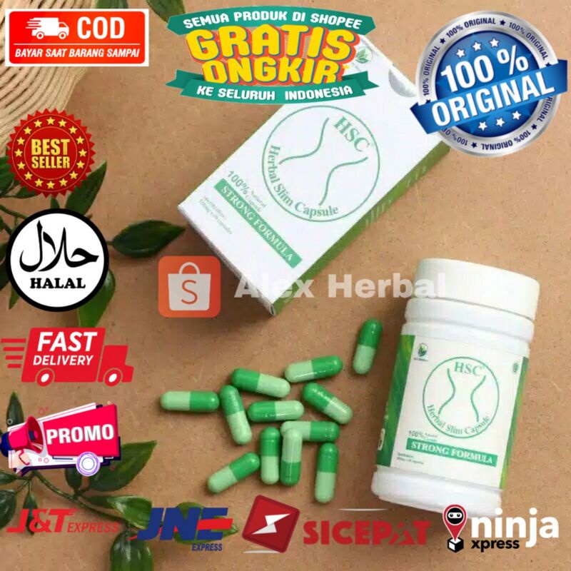 [Bisa COD] HSC herbal slim capsule HSC pelangsing herbal HSC pelangsing tubuh