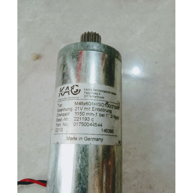 DC MOTOR KAG 21V SAMPAI 24V 3150RPM Made in jermane