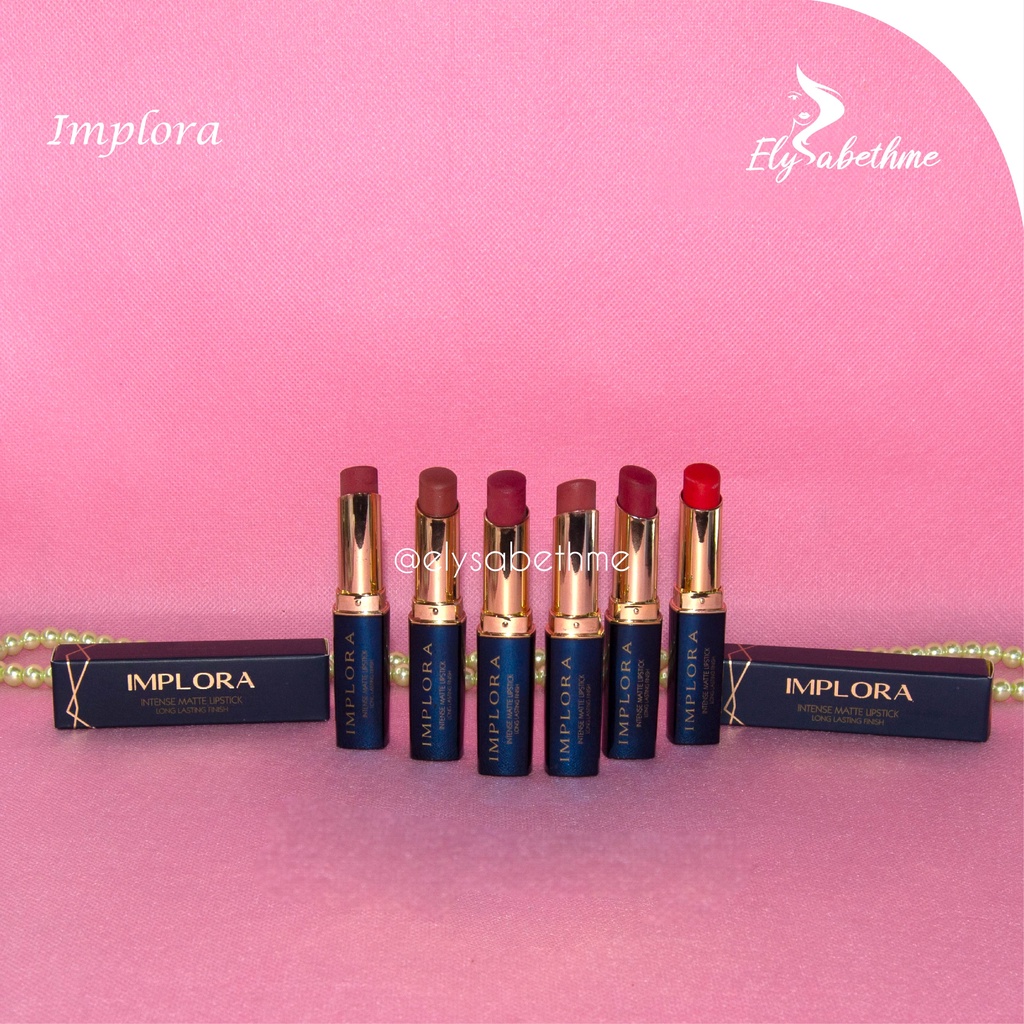 ✿ELYSABETHME✿ I♥M♥P♥L♥O♥R♥A Implora cosmetic lipstick intense mattee stick powder lip bibir gincu