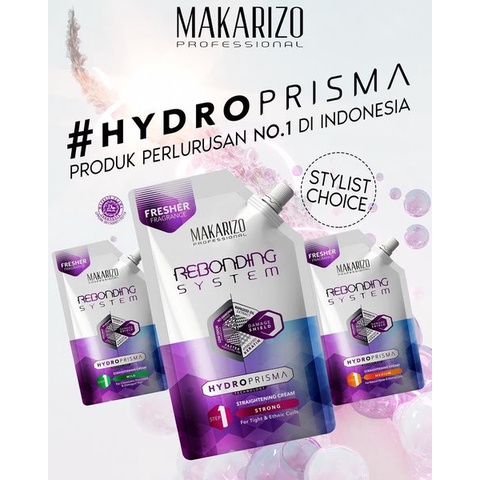 Makarizo Profesissional Rebonding System Hydroprisma Step 1 dan Step 2 500ml