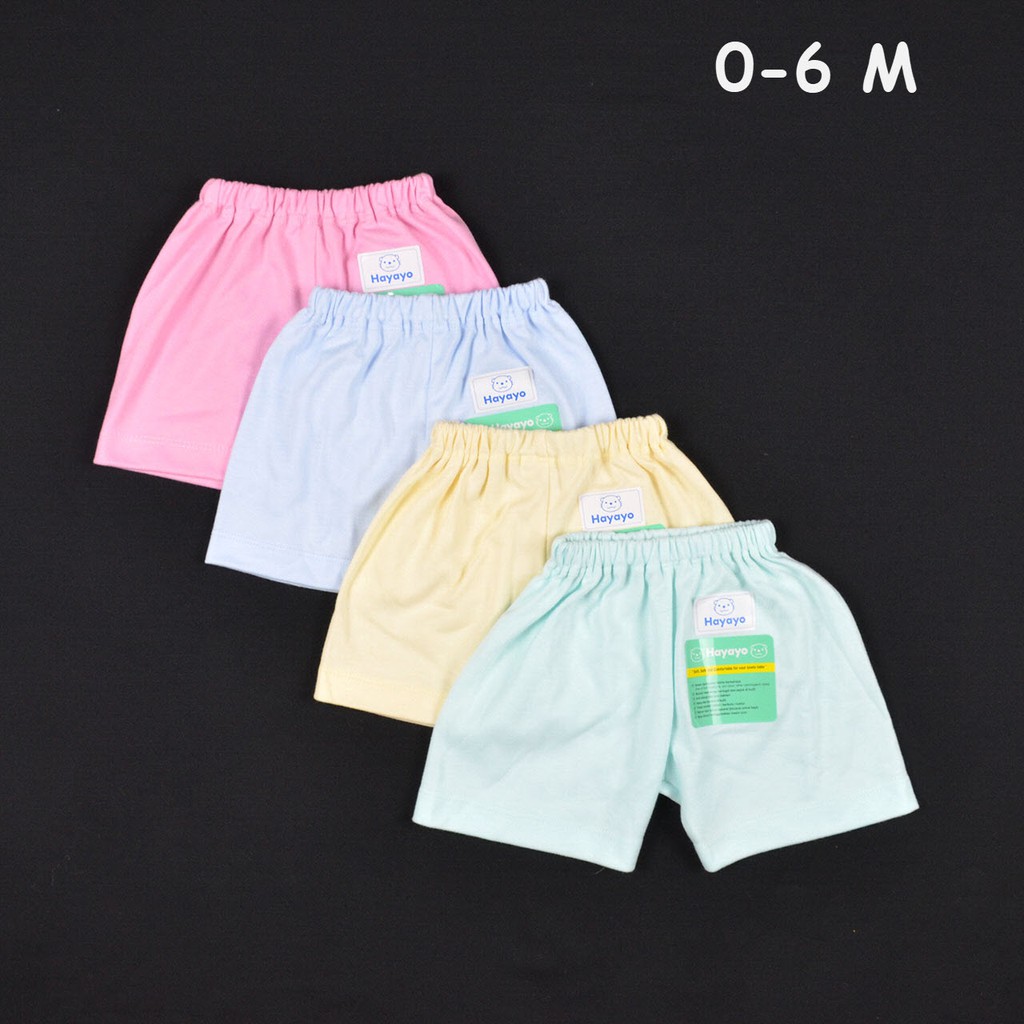 HAYAYO 1 Pcs Celana  Pendek  Bayi  Baby Warna 0 6M 