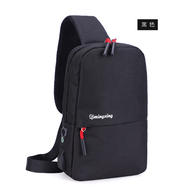 Waistbag Pria Distro Terbaru Tas Laki Slempang Pinggang Selempan TY605 Sling Bag Pria Usb Bodypack