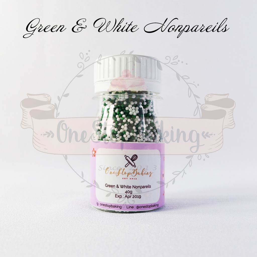 

Sprinkle Green & White Nonpareils 40gr