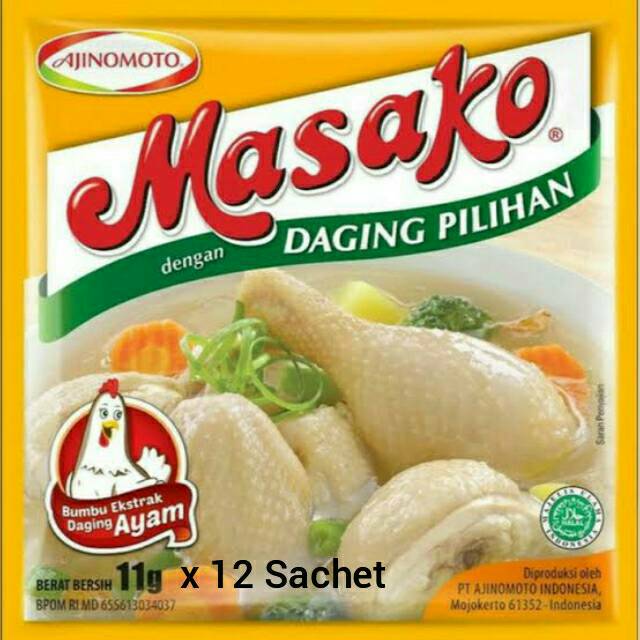 

Masako Bumbu Penyedap Rasa Ayam 11grx12Sachet