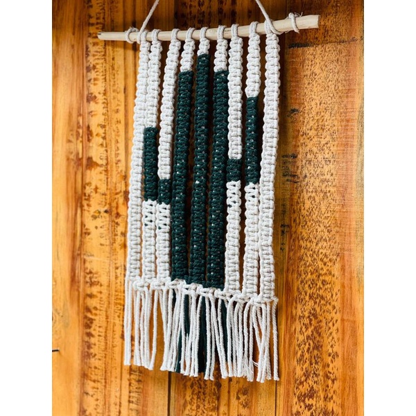 READY STOK) macrame hiasan dinding caktus hijau / macrame wall hanging (HD 026)