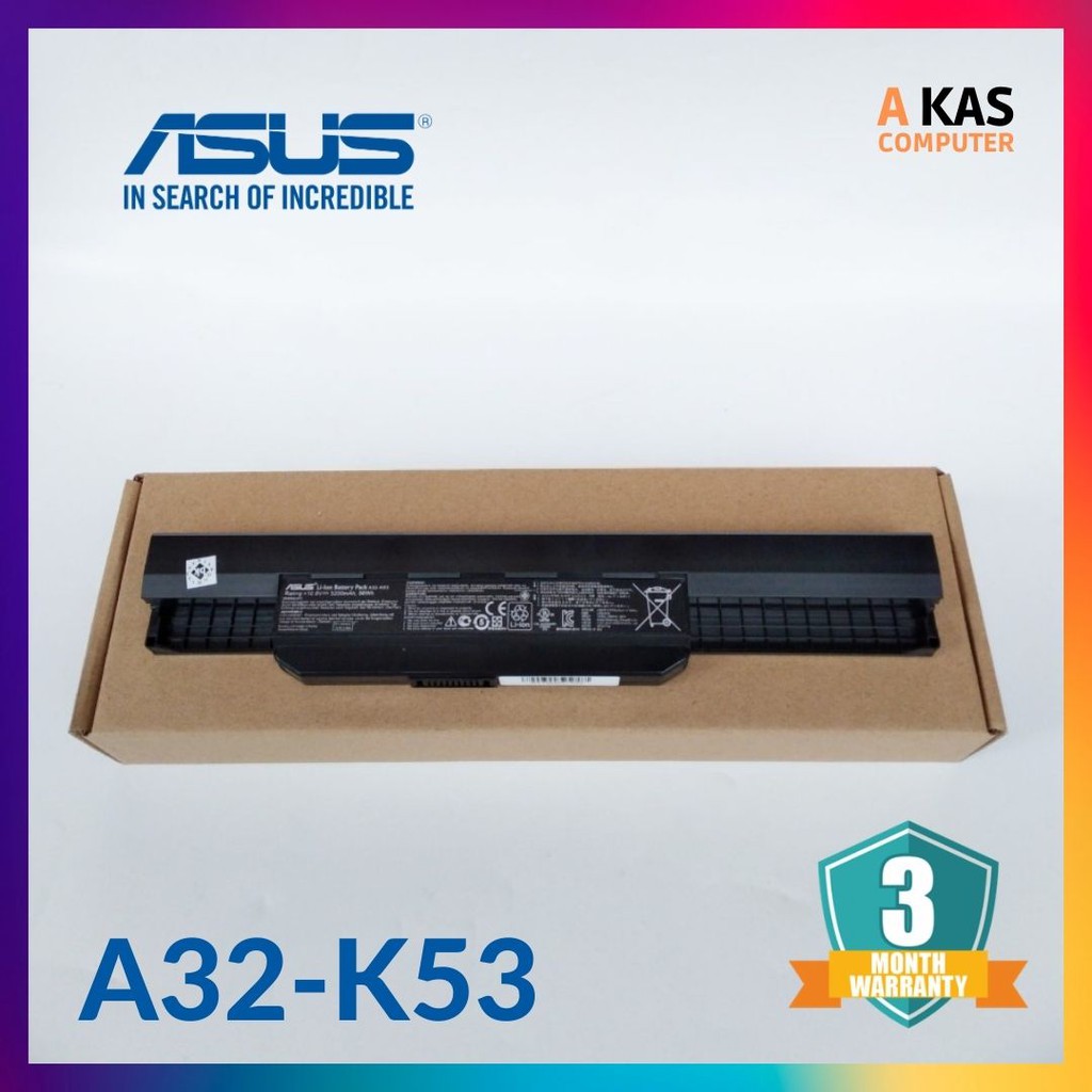 Baterai Laptop Asus A43s A32-K53 K43U X44H K53BY K53E K53F K53SJ ORI