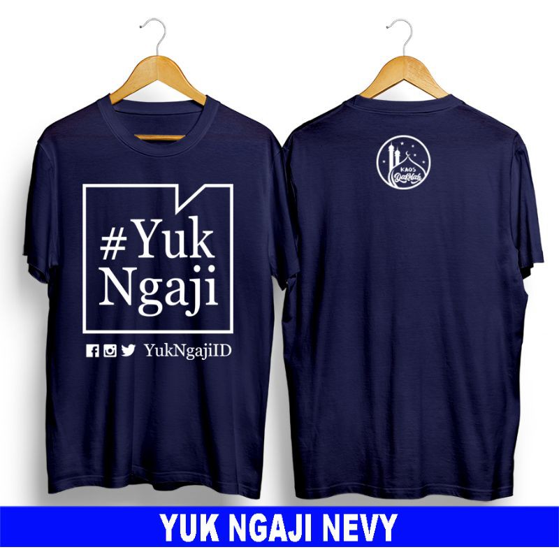 Kaos Dakwah Tauhid Islami Muslim kekinian-Yuk ngaji Nevy