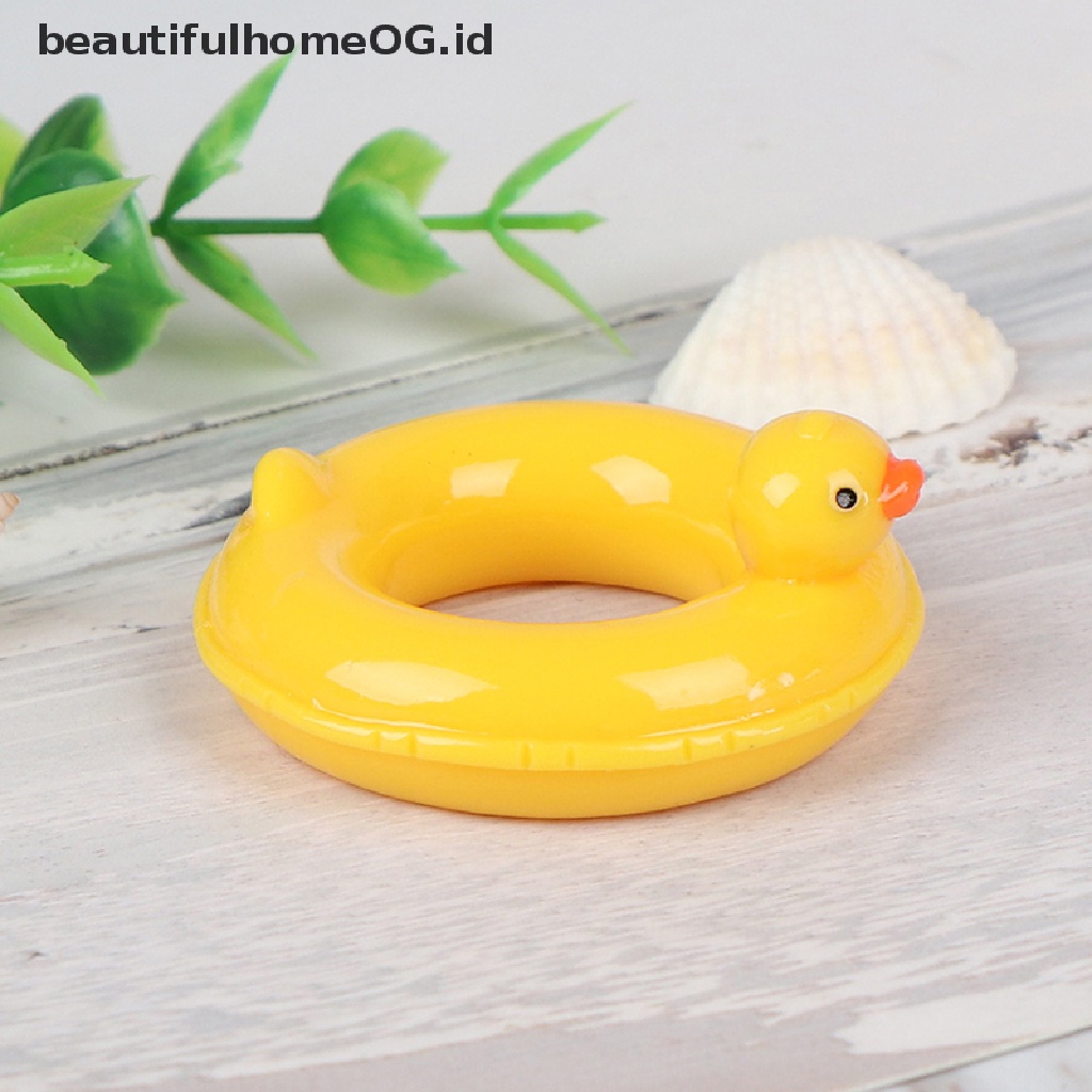 Miniatur Ban Renang Bebek Kuning Untuk Dekorasi Rumah Boneka 1: 6 1: 12