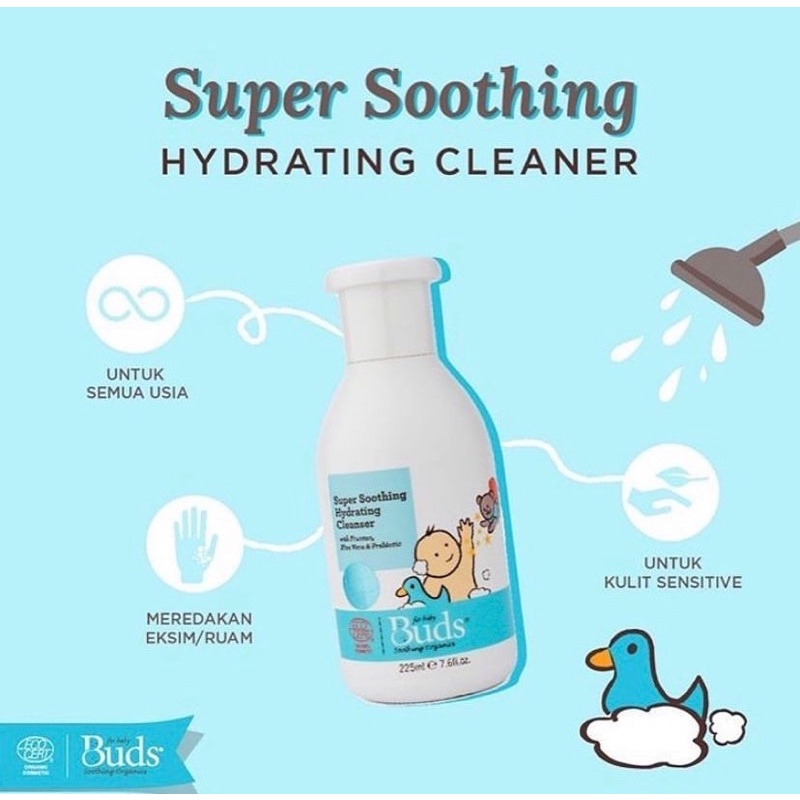 Buds organics soothing hydrating cleanser - untuk semua usia