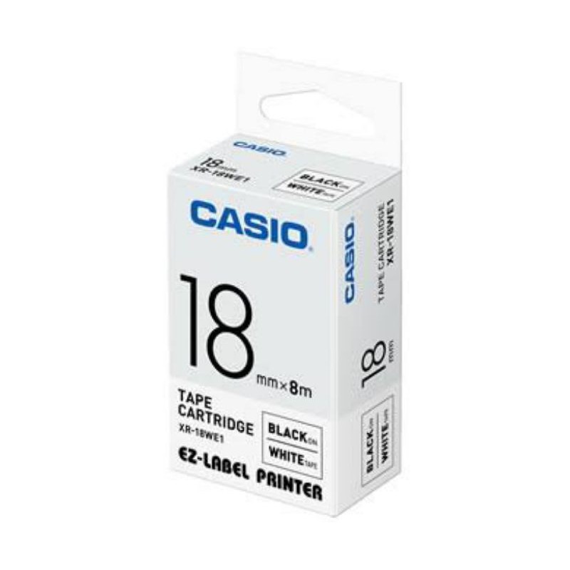 

Label Printing Casio 18mm White XR-18WE1