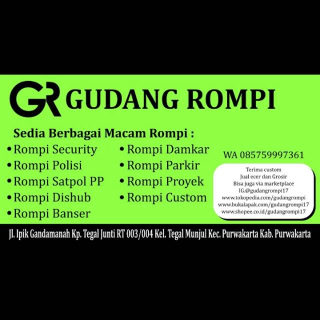 Toko Online gudangrompi17 | Shopee Indonesia