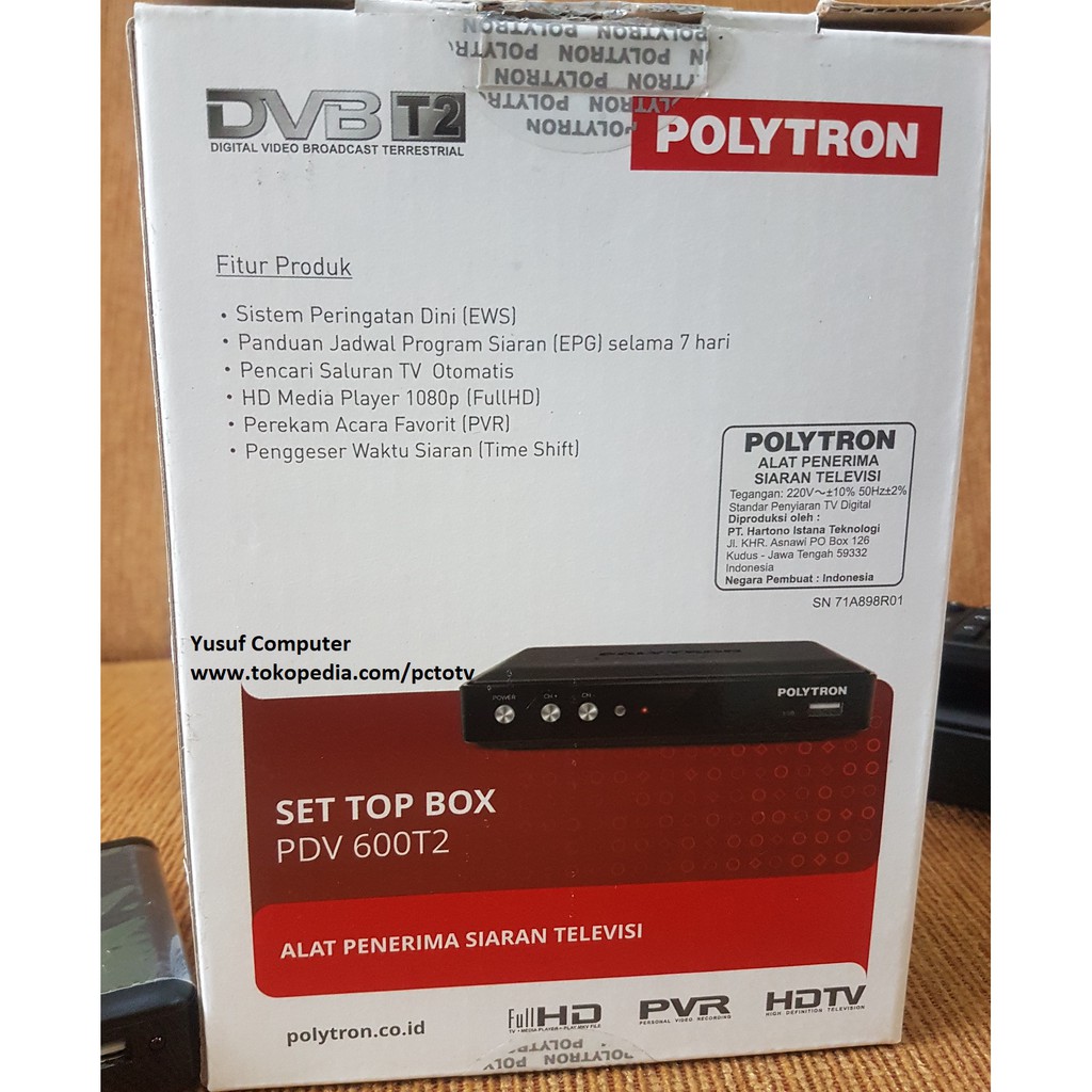 Set Top Box Dvb T2 Polytron Pdv600t2 Receiver Siaran Tv Digital Garansi Resmi 1 Tahun Shopee Indonesia