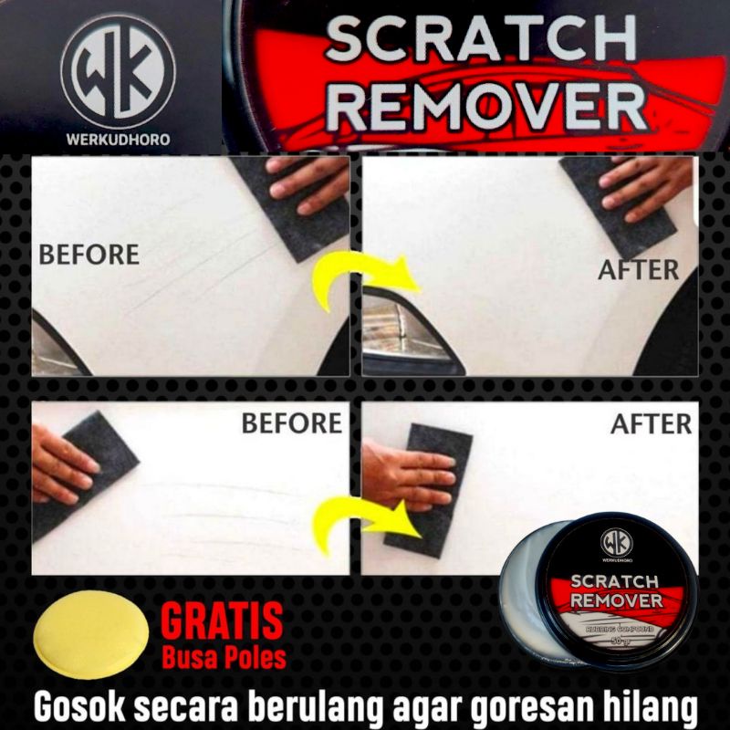 scratch Remover rubbing compound kompon poles body mobil motor helm semua warna