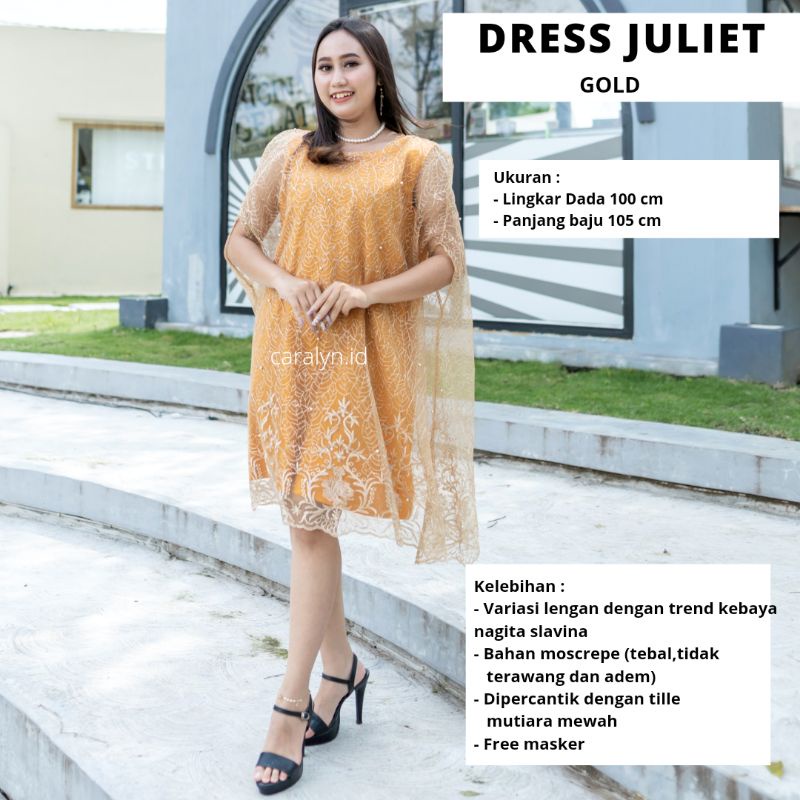 DRESS BRUKAT KOREA DRESS KONDANGAN DRESS WANITA JULIET ALLSIZE