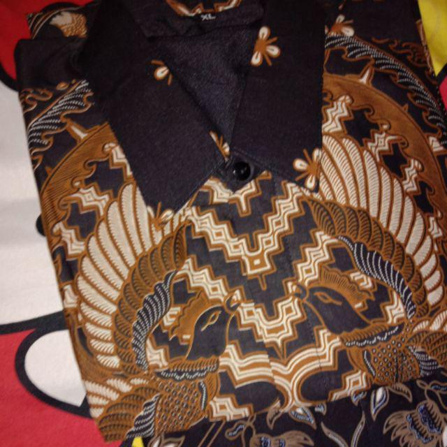 (1kg=4pcs) Kemeja Batik Lengan Panjang Batik Ori Ab Cuwiri Ksatrian Batik Solo Seragam Batik