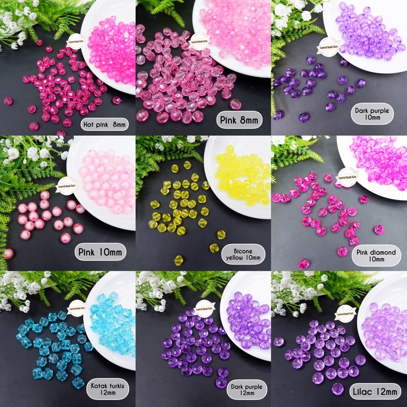 (50gram) MANIK AKRILIK BENING / MANIK-MANIK / MANIK AKRILIK / MANIK CANDY