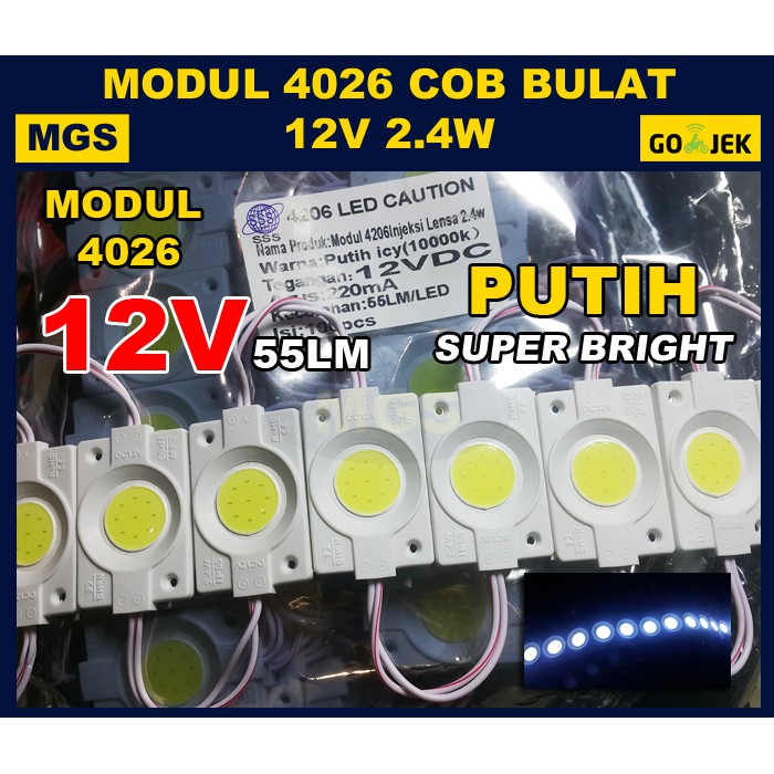 LED Modul COB Bulat 4026 12V 2.4W - Putih