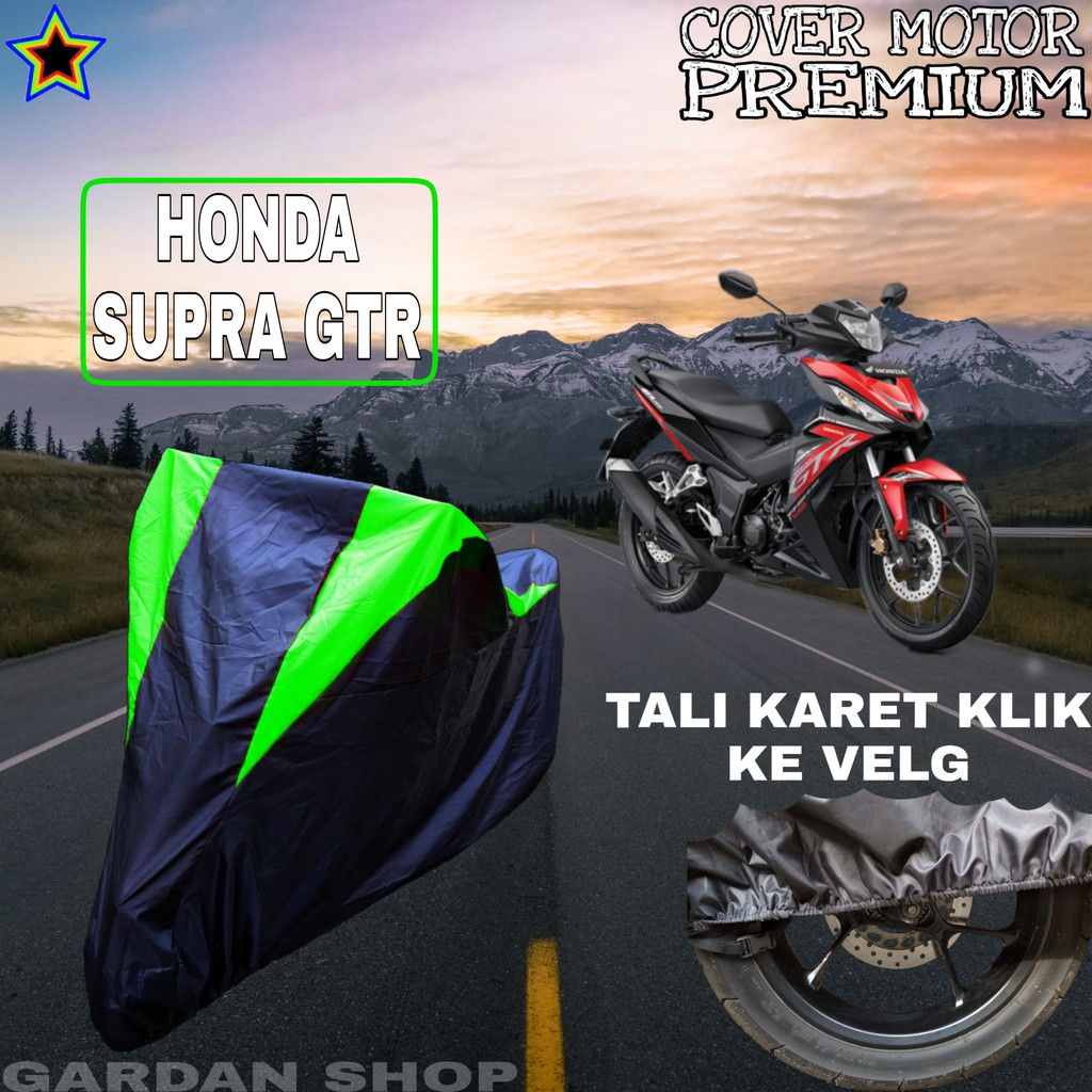 Sarung Motor HONDA SUPRA GTR Hitam HIJAU Body Cover Penutup Pelindung Motor Honda Supra PREMIUM