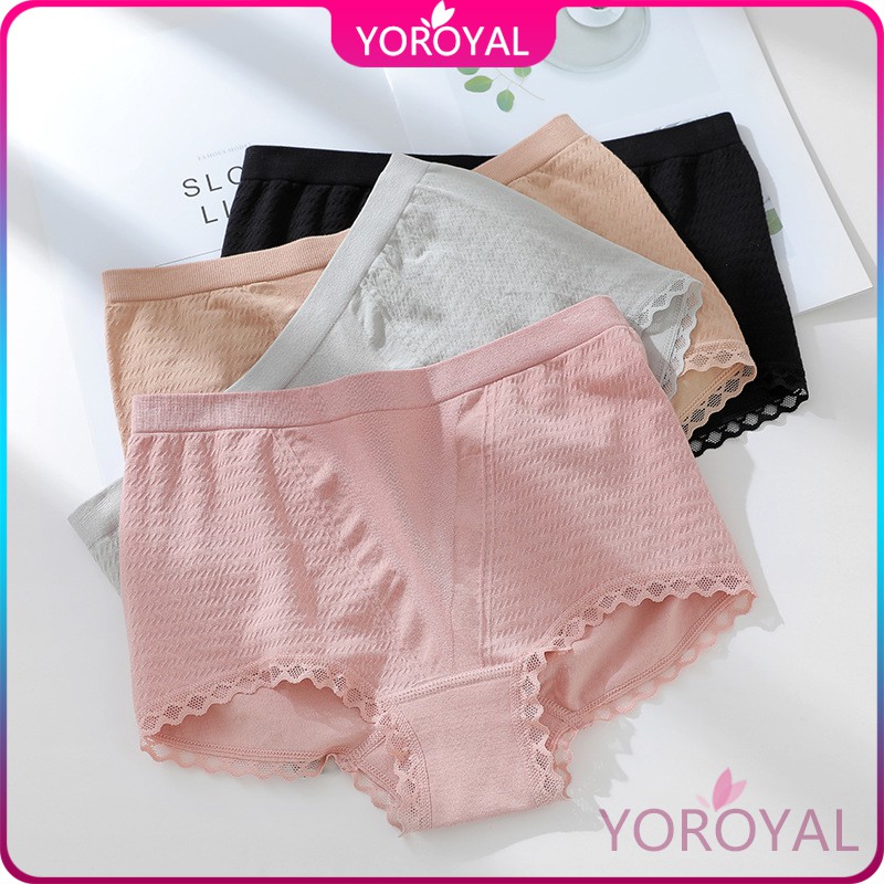YOROYAL Celana Dalam Wanita Polos Bahan Katun CD Anti Selip nyaman dipakai Y115