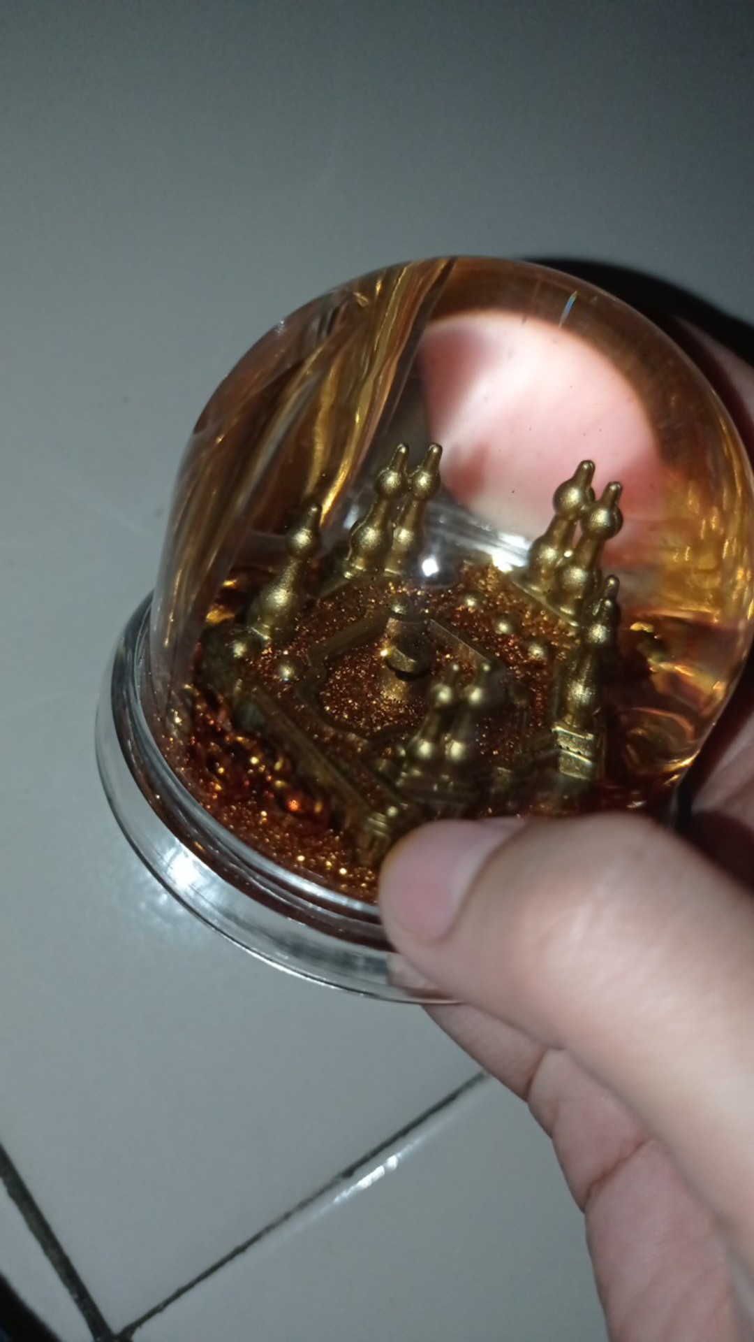 Indokaligrafi Miniatur Pajangan Bola Masjid Al Haram Hiasan Meja Tempat Pen Holder Aksesoris Muslim