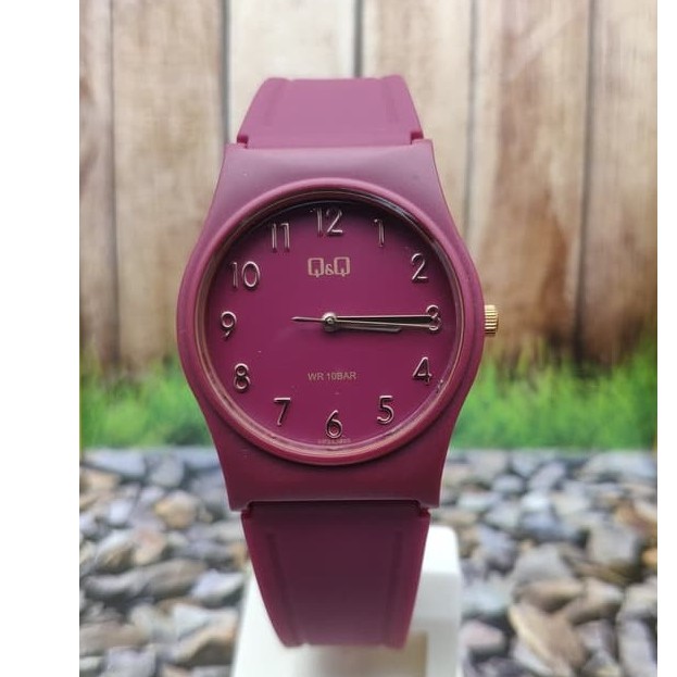 QQ QNQ Q&amp;Q Original Jam Tangan Wanita Analog Straps Rubber Anti Air qq Ori VP34