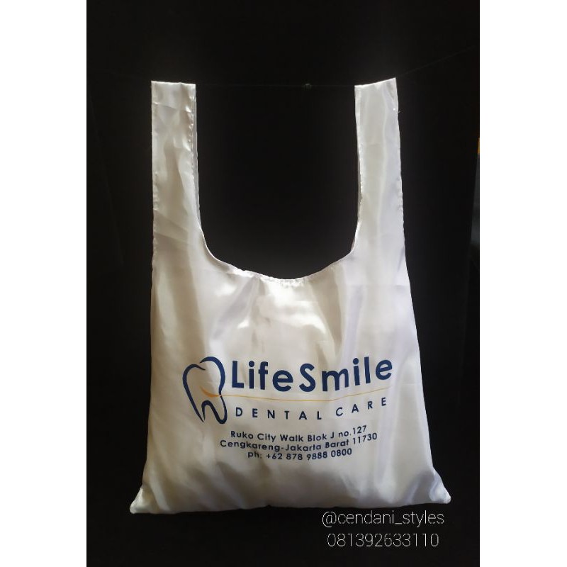 Tas belanja lipat parasut custom lucu bentuk gantungan kunci