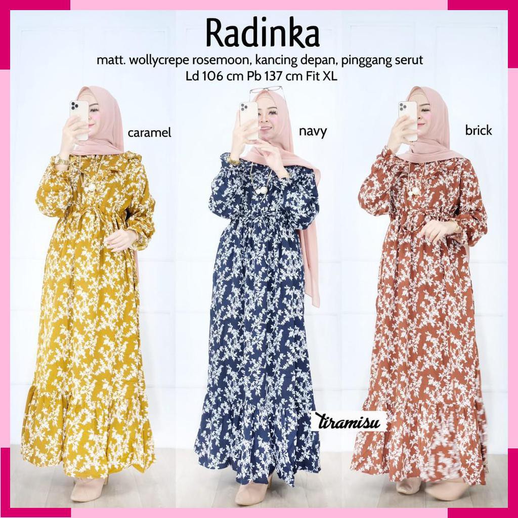 DRESS GAMIS. RADINKA MAXY MOTIF. FASHION MUSLIM WANITA. BY TIRMAMISU
