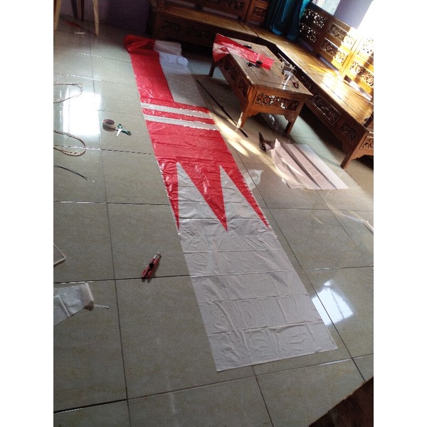 gleber/ekor layangan janggan merah putih