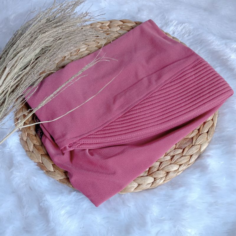 (SK²³ Minny Kamsay) Jilbab INSTAN JERSEY SUPER - Hijab Instan List Kombinasi-Pink