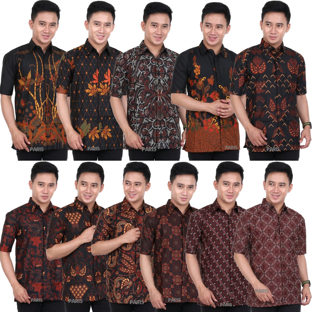 Harga Pabrik Batik Kalongan | Kemeja Batik Kantor Unggul Jaya Lengan Pendek 1Mo9geTeMNe3R