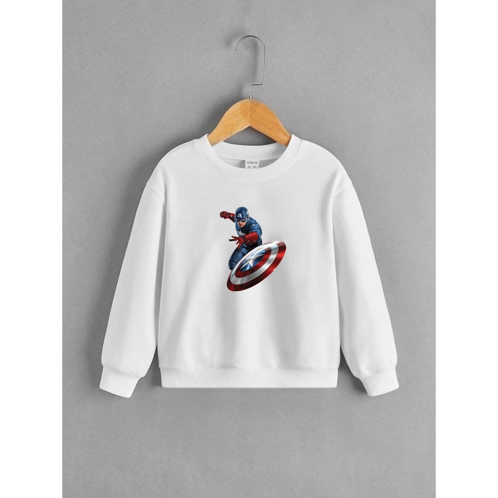 sweater anak laki laki perempuan usia 2 - 12 tahun jaket switer marvel distro