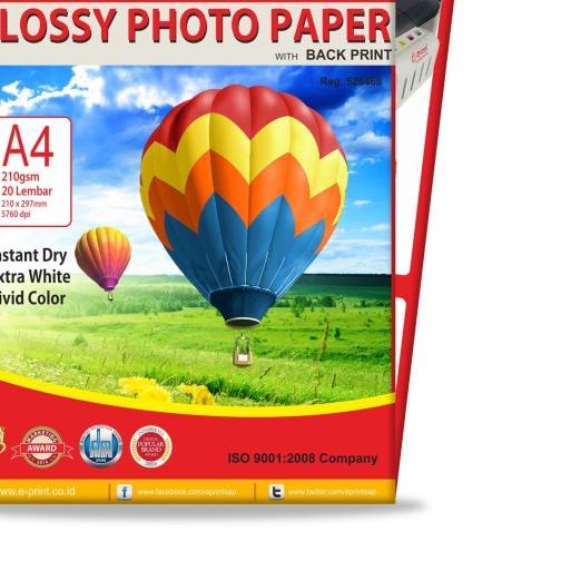 

☃ Kertas Foto e-Print Glossy Back Print A4 210 gsm ♨