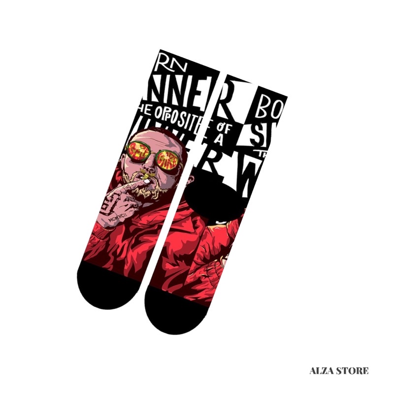 Kaos Kaki Full Print / Oldschool / Motif / Skate Panjang ALZA STORE L12