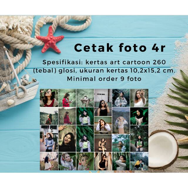 cetak foto 4R 9 foto full dan polaroid cuci foto