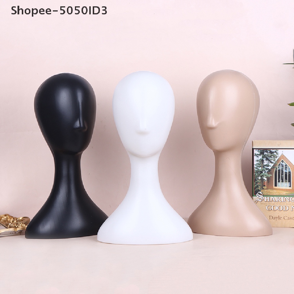 Manekin Kepala Wanita Bahan Plastik Untuk Display Wig Dan Topi