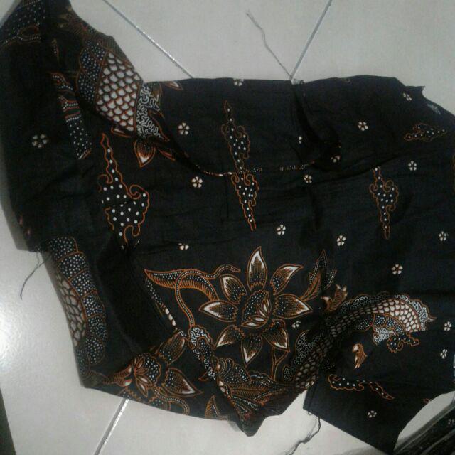 Batik Couple Keluarga Sania Ruffle Ori Ndoro Jowo Dnt Motif Pari Mataram