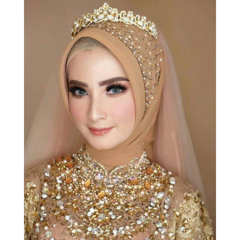 PASHMINA RAJUT GLITTER / TILE PESTA / PASHMINA RAJUT / PASHMINA / HIJAB RIAS PENGANTIN-MOCCA