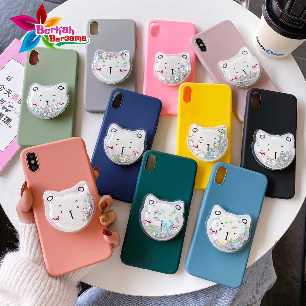SOFTCASE POPSOCKET GLITTER CANDY REALME C1 C2 C3 5 5I 5S 6 PRO C17 7I 7 NARZO 20 PRO BB5157