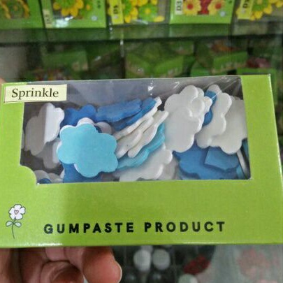 

Gumpaste Awan Sprinkle/Cupcake/Hiasan Kue Tart/Topping/Dekorasi