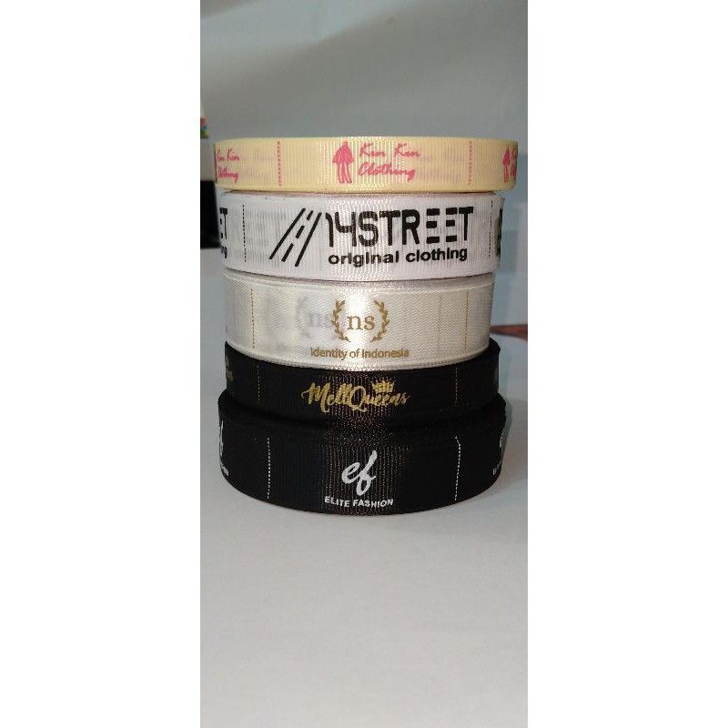 

label /merk baju grosgrain 2cm